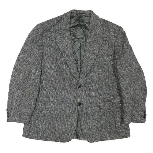 Herren grau button jacke - grau, m