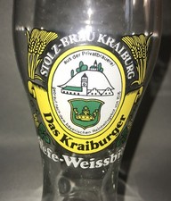 altes Weizenbierglas 0,5L, STOLZ BRÄU KRAIBURG
