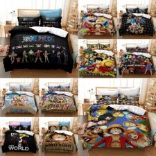 3D One Piece Monkey D Luffy Bettdecke Kissenbezüge Bettwäsche Set Single/Double
