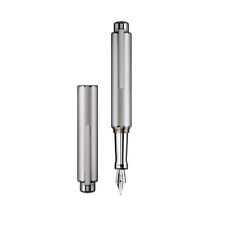 Otto Hutt,Füllfederhalter Design Nr 05,satiniert und Platin beschichtet,matt