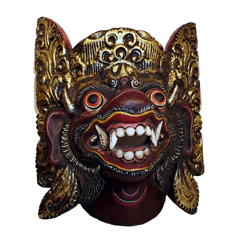 Balinesische holz maske - balinesische,