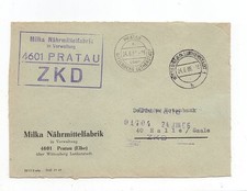 DDR Dienst ZKD Brief Pratau über Wittenberg 24.6.66 Milka Nährmittelfabrik