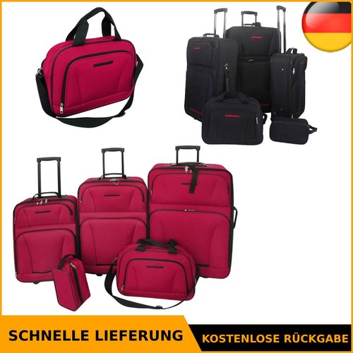 5tlg reisekoffer set stoff - 5tlg-reisekoffer,
