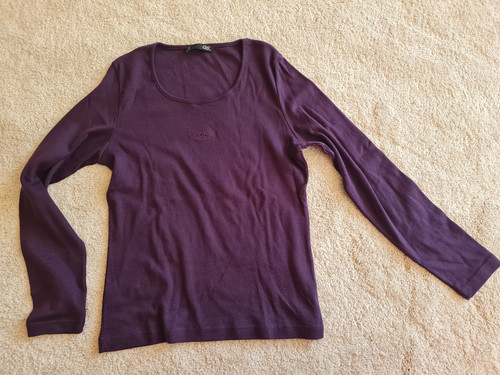 Damen langarmshirt lila - damen,