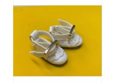 1 Paar Puppenschuhe 25mm Weiß