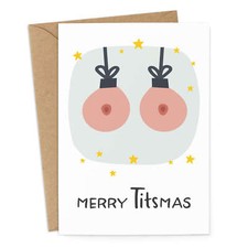 Lustige Weihnachtskarte "Merry