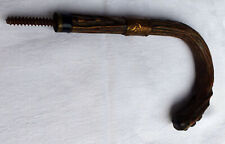 Alter Regenschirm Griff - Holz ? mit Kupfer Applikation 16 cm lang 