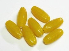 10 Glasperlen Olive Oval