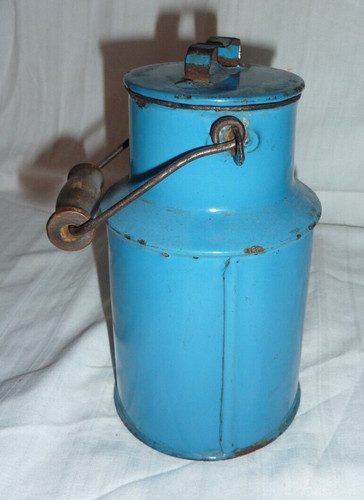 Alte antike milchkanne blau - alte,