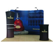 10ft curved backd wall pop up