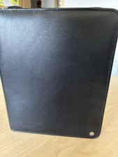 Kalender Heftmappe Leder Schwarz