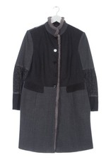 NVSCO Wollmantel Damen Mantel Gr. DE 42 hellgrau-schwarz Casual-Look