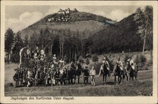 Ak Augustusburg, Jagdwagen des