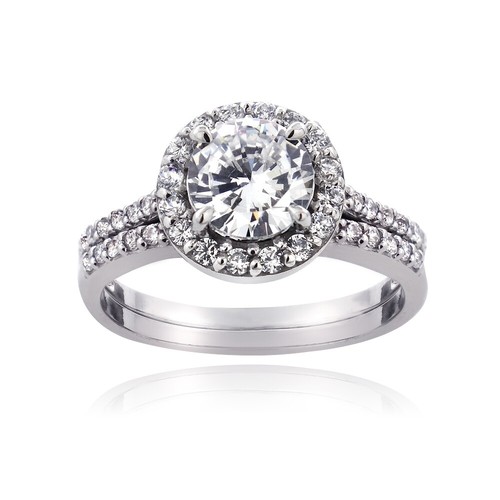 Rund cubic zirkonia - rund, silber