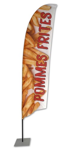 Pommes frites beachflag - beachflag, gerade