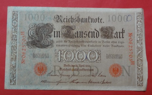 Reichsbanknote 1000 mark 21 - reichsbanknote,