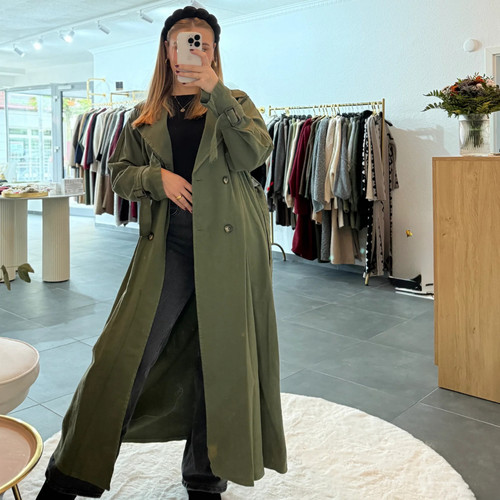 Langer jeans trenchcoat joli - jeans,