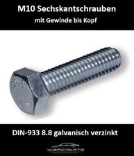 M10 DIN 933 8.8 Sechskant