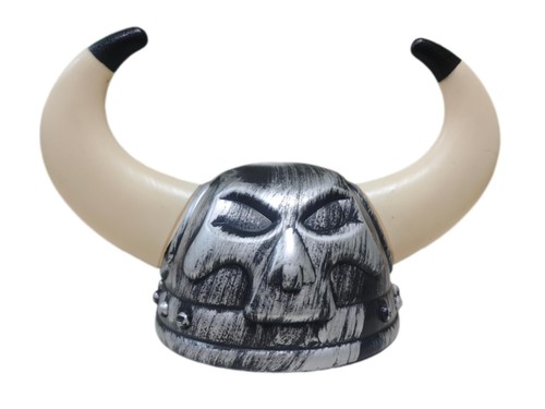 Silberner wikingerhelm mit - silberner,