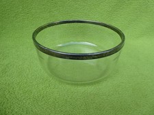 Glas Schale mit Silber Montur