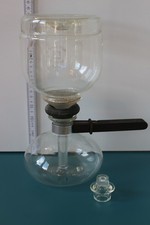 Jenaer Glas Sintrax Kaffeemaschine 3/4 Liter  Wagenfeld  mit Holzgriff  vintage