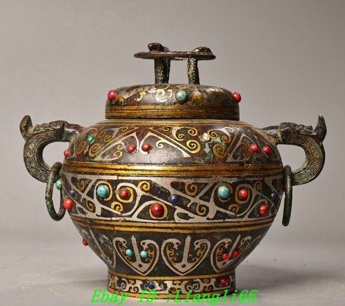 Alte bronze ware silber gilt - bronze,