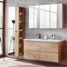 Badmöbel Set Eiche Doppel