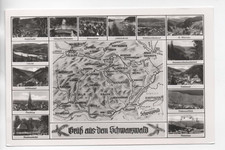 AK  Reliefkarte  "Der Schwarzwald"  ungel.(E2)