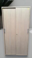 OKA Schrank Aktenschrank Büroschrank Schiebetüren Akazie 5-OH 100x197 as0257