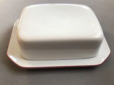 Seltmann Weiden "Mirabell" Butterdose m. Deckel weiss,rot - Top!