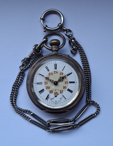 800 silber taschenuhr - 800,