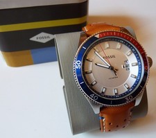 Armbanduhr FOSSIL Wakefield FS5054 - Lederarmband neue Batt. mit Box - neuwertig