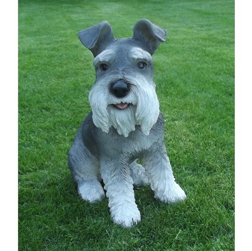 Gartenfigur hund schnauzer - gartenfigur,