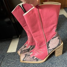 Stiefeletten Größe 37 Cowboy Stiefel Cowboystiefelette neu Schlangenlederoptik