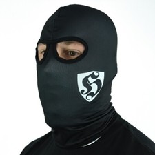 Sturmhaube Sturmmaske Kapuzenmütze Balaclava Hooligans Ultras Schwarz Logo