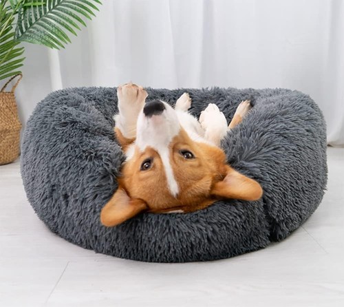 Hundebett plüsch rund - plüsch,