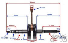 Kurbelwelle STANDARD Minarelli kompatibel für YAMAHA Aerox APRILIA SR50 WWW MBK