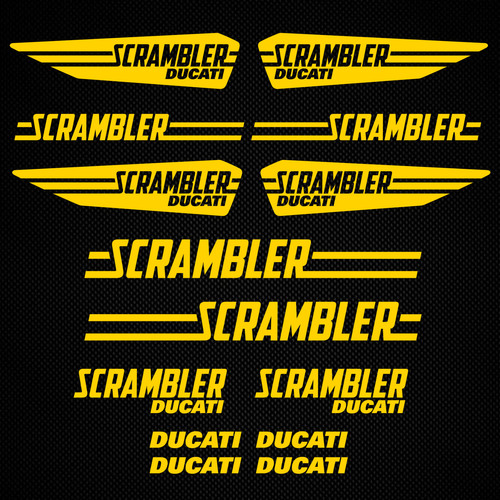 Ducati aufkleber scrambler 14x - aufkleber,