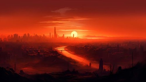 Wandbild skyline der - skyline,
