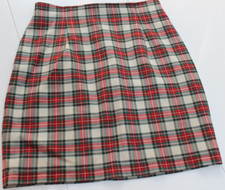 SISLEY Schotten Rock Kariert Gr. 28 Made in Italy