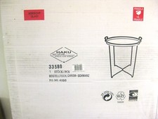 Serviertisch 51x45cm Beistelltisch Tabletttisch abnehmbar Metall Schwarz-Chrom