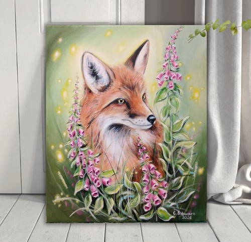 Original acrylgemälde fuchs - original,