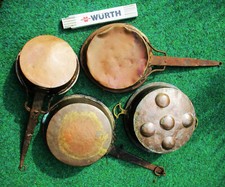 Antik Geschirr Set Mittelalter Wickinger Töpfe Pfannen Kupfer Messing