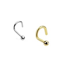 1,0 mm Nasenstecker Set Gold