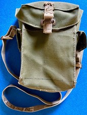 Alte Magazin Munitionstasche US oder UK Army 20x14x12cm Militär Bag Oliv Canvas