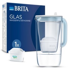 BRITA Glas Wasserfilter-Kanne Hellblau (2,5l) 1 MAXTRA PRO All-in-1 Kartusche