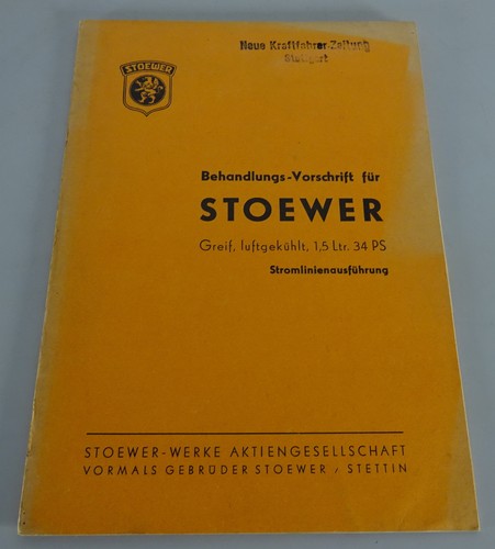 Betriebsanleitung stoewer - betriebsanleitung,