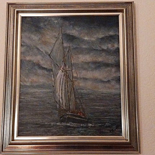 Gemälde segelschiff auf see - see, &