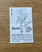 BPZ Beipackzettel - Storch Bunte Vogelwelt 1990