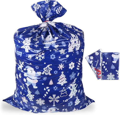3er set weihnachtssack blau - set,